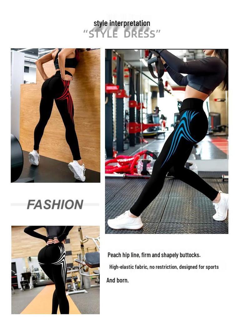 European & American High-Waist Yoga Crop Pants: Women's Tight Fit for Running & Fitness