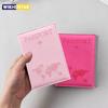 PU Leather Passport Cover For Men & Women Organizer - Protective Card Holder ID Document Covers World Map Travel Passport Case