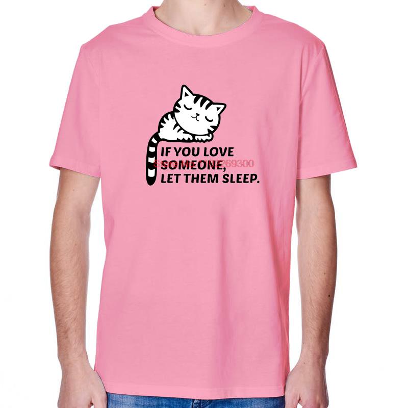 Sleeping Cat TShirt Funny Shirts Graphic Tee Tops TShirt New Arrival Goods High Quality Short Sleeve Tee Cotton Mens TShirts