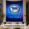 Benutzerdefinierter Text Wandteppich Hertha BSC Druck Wandteppich Innen Wohnzimmer Wanddekoration