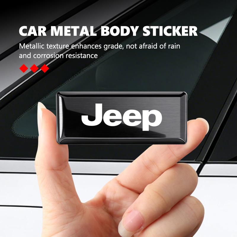 Car Trunk Body Sticker Aluminum Alloy Emblem Auto Stickers For Jeep Compass Renegade Cherokee Wrangler JK Patriot Liberty
