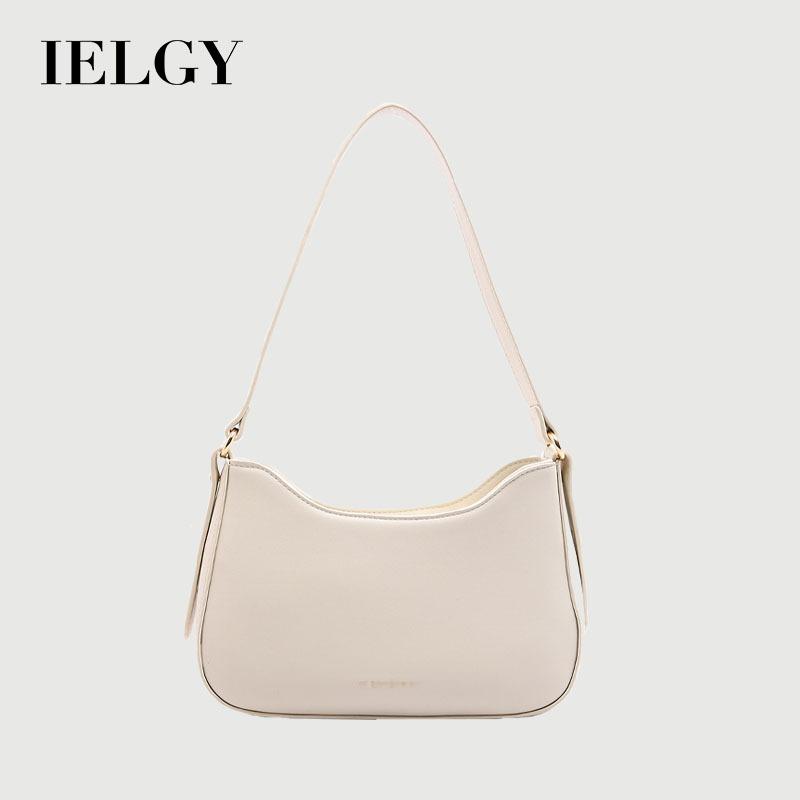 IELGY Korean Version Crescent Bag Fashion Texture Shoulder Bag Large Capacity Retro Underarm Bag Portable