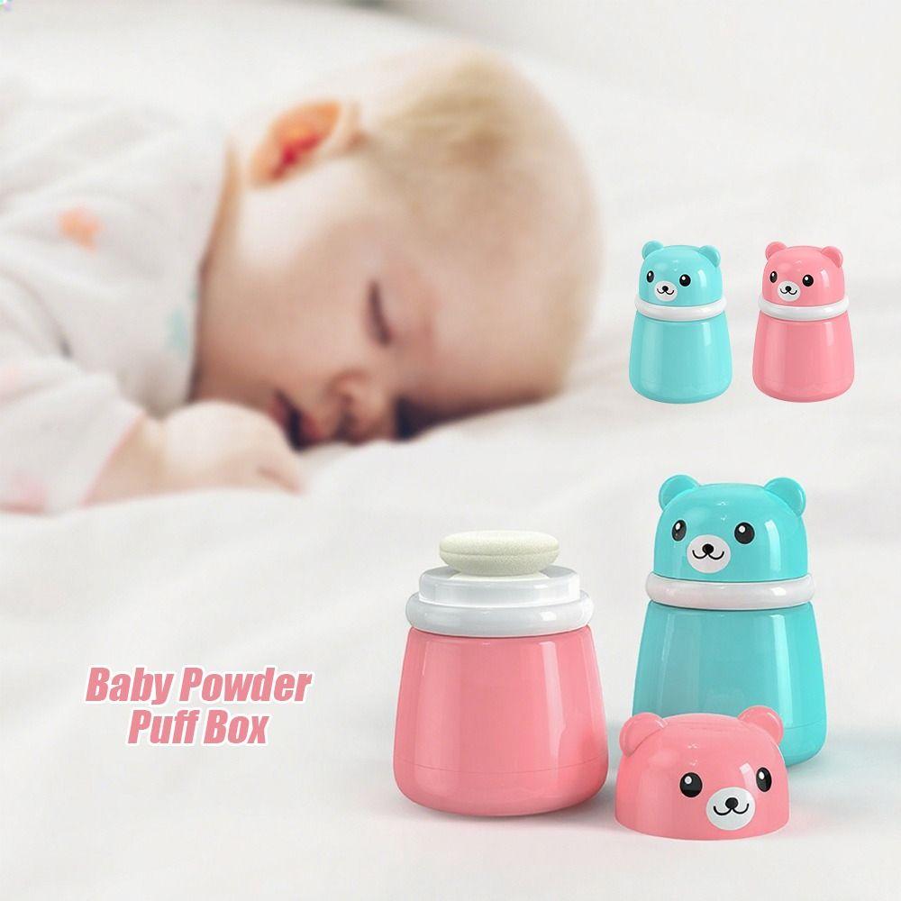 Seal Lid Baby Powder Puff Box Soft Applicator Talcum Powder Storage Box Children's Use
