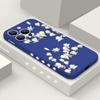 Shockproof Flower Print Phone Case For iPhone 16 Pro Max 15 Plus 14 13 Pro 12 Mini 11 Silicone Lanyard TPU Hard Slim Shell