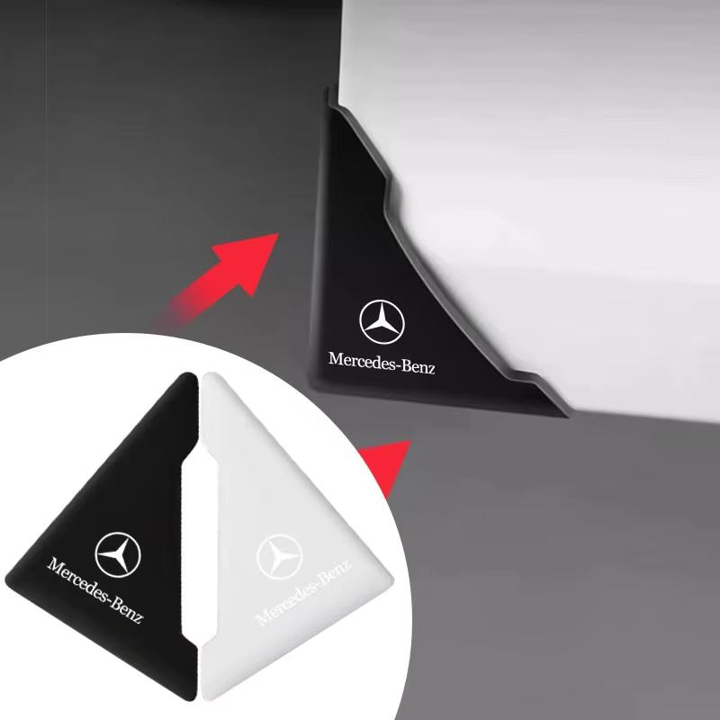 2pcs Badge Car Door Corner Protection Decals 3D Stickers For Mercedes Benz W212 W211 W213 W203 W205 W204 A C E B R Class OY4