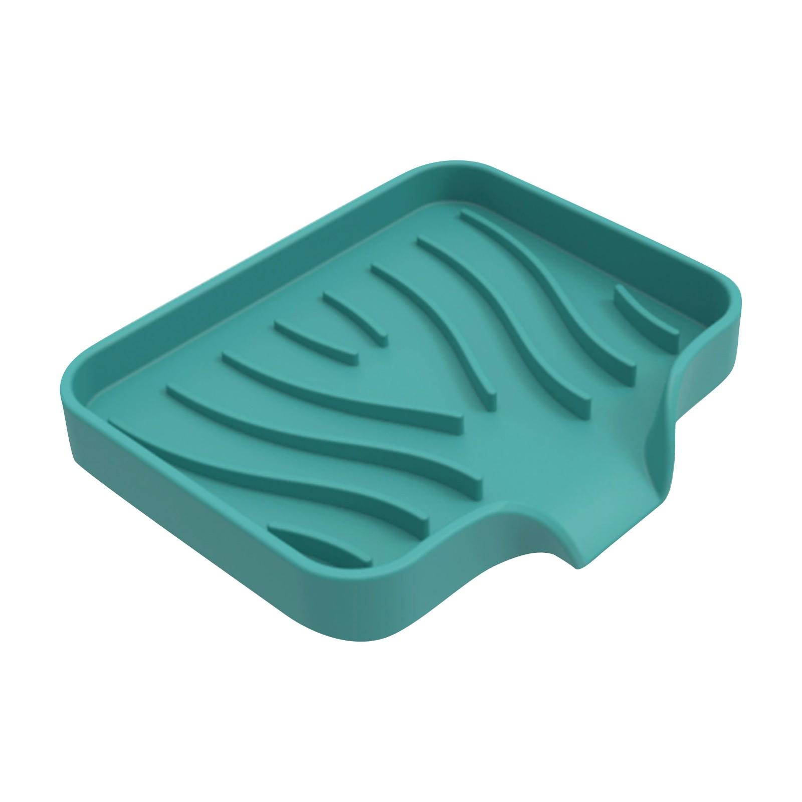 

Силиконовая мыльница с , держатель для кускового мыла для душа, ванной комнаты и органайзер для кухонной раковины, самоотводящий поддон для мыла One Size