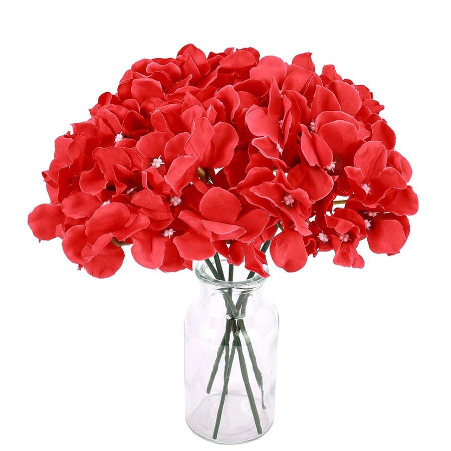 10/20pcs Artificial Flowers Silk Hydrangea Combination Garden Wedding Bride Bouquet Home Room Table Festival Wreath Diy Decorati