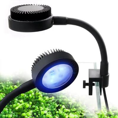Adjustable Zoom Mini Clip-on Aquarium Lamp 360 Degree Rotation 3 Color Modes Fish Tank Clip Lamp Waterproof Energy Saving