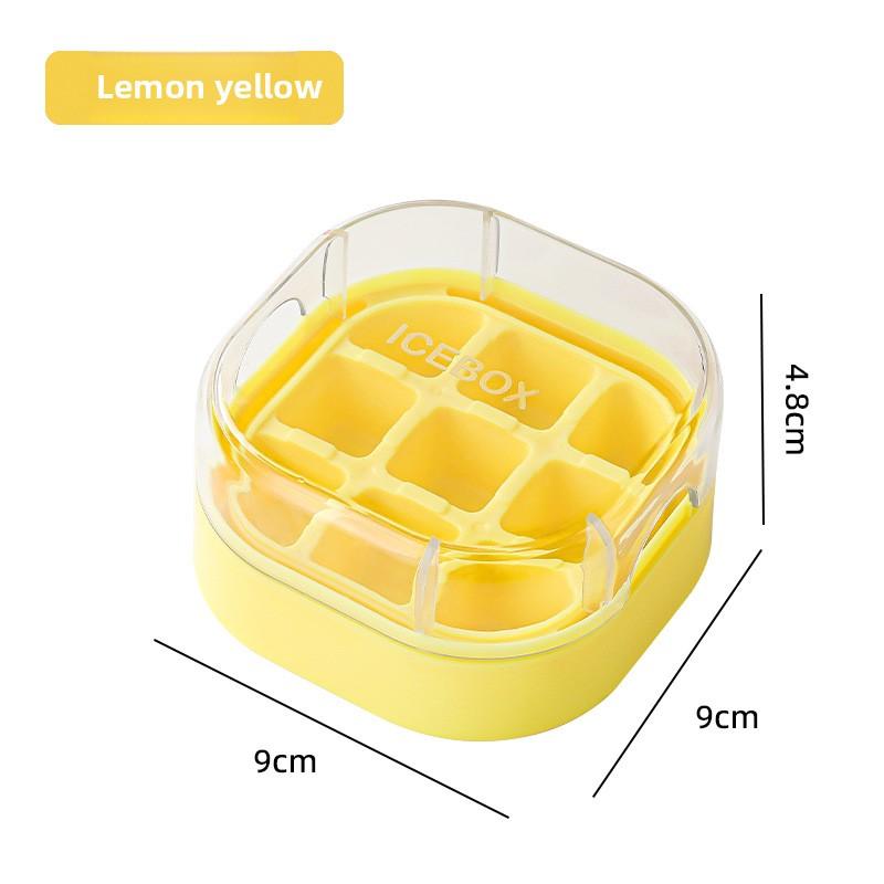 2 Pcs Small Homemade Frozen Ice Cube with LidPressing Ice CompartmentMini Ice Box