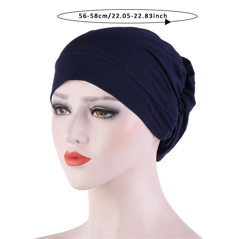 New Fashion Printed Turban Hat Classic Cap Muslim Stretch Head Scarf Hat Cap Turban Bonnet Women Inner Chemotherapy Underscarf