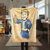 1PC Fallout Print Flannel Blanket, High quality All Seasons, Home Decor, Warmth and Comfort, Perfect for Christmas Gifts
