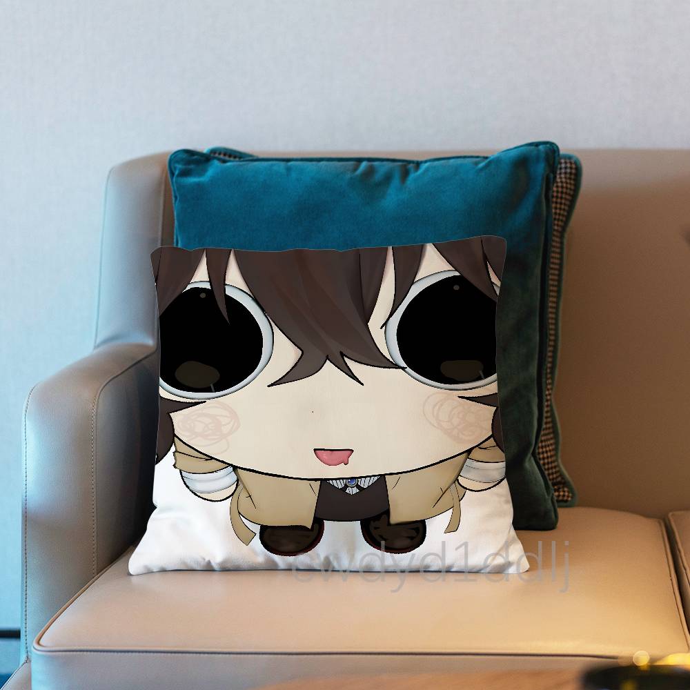 

BBungo Stray DDogs Dazai Pillow Case Cover Square Sofa With For Pattern Comfortable Cushion suitable Of Room 30x30cm