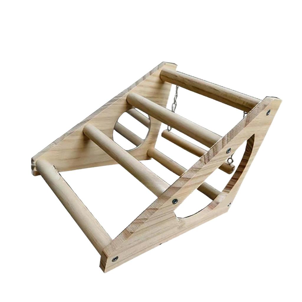 Chick Perch Wooden Roosting Bar Vertical Stand Coop Training Toy Bird Cage Parrot Enrichment for Chickens and Small Birds