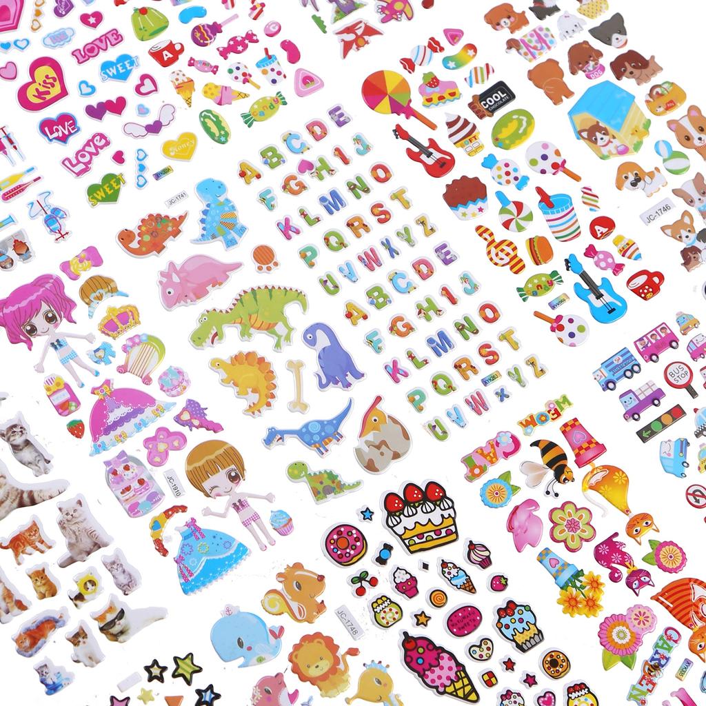 LOKIPA Reward 3D Puffy Cute Sticker Large Set of 60 Stickers, Gift, Set,