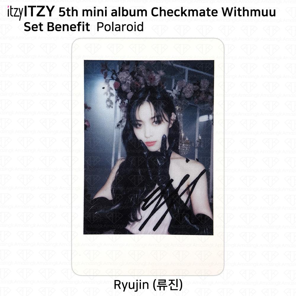 

ITZY 5-й мини-альбом Checkmate Официальная фотокарточка Withmuu Lucky Draw Polaroid Ryujin - Polaroid