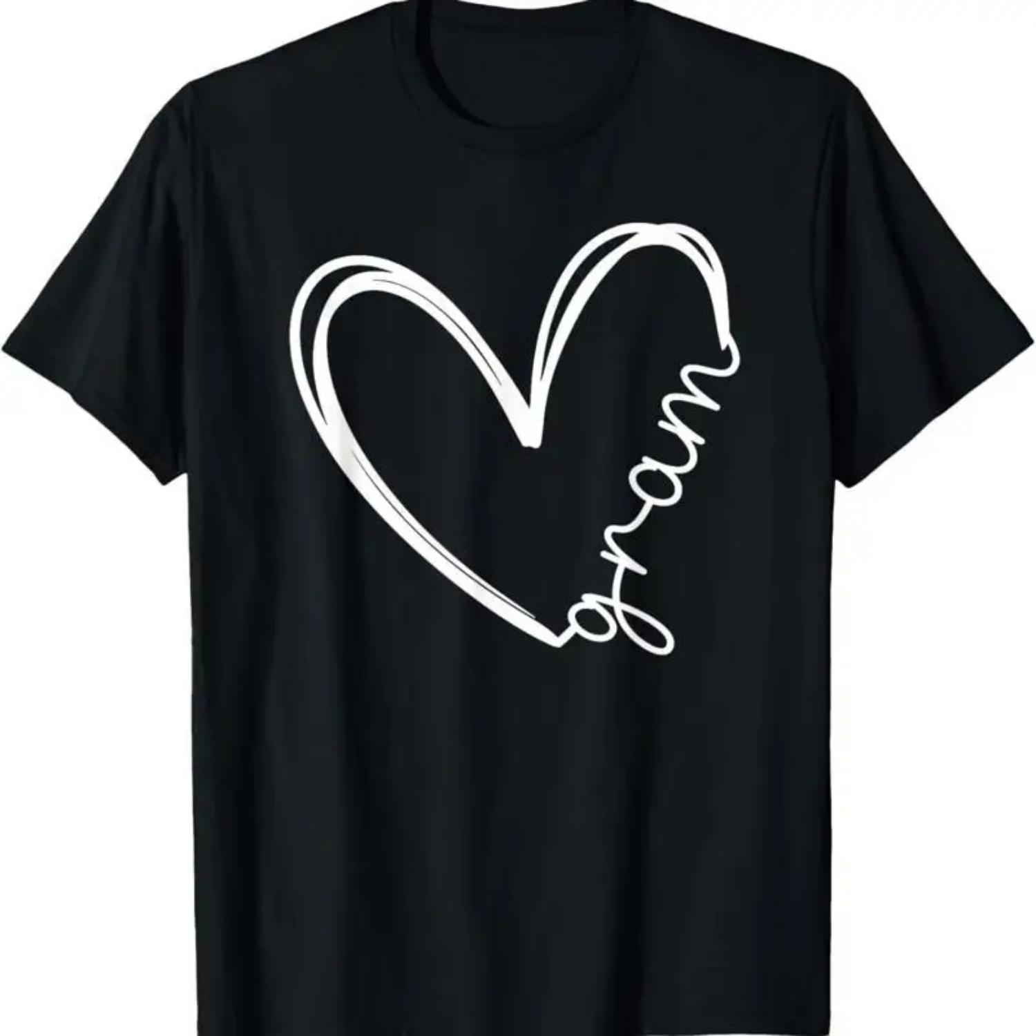Funny Gram Heart for Grandma Mother Day Women T Shirt S