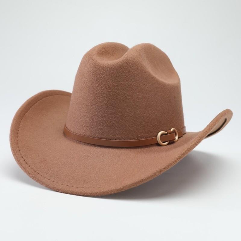 Autumn and winter European, American and western cowboy hats fashion woolen jazz hats men's and women's British fedora hats