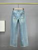 Women's High-Waisted Denim Jeans with Rhinestone Star Pendant - European Style, Summer Loose Fit, Slimming, Versatile Straight Leg.