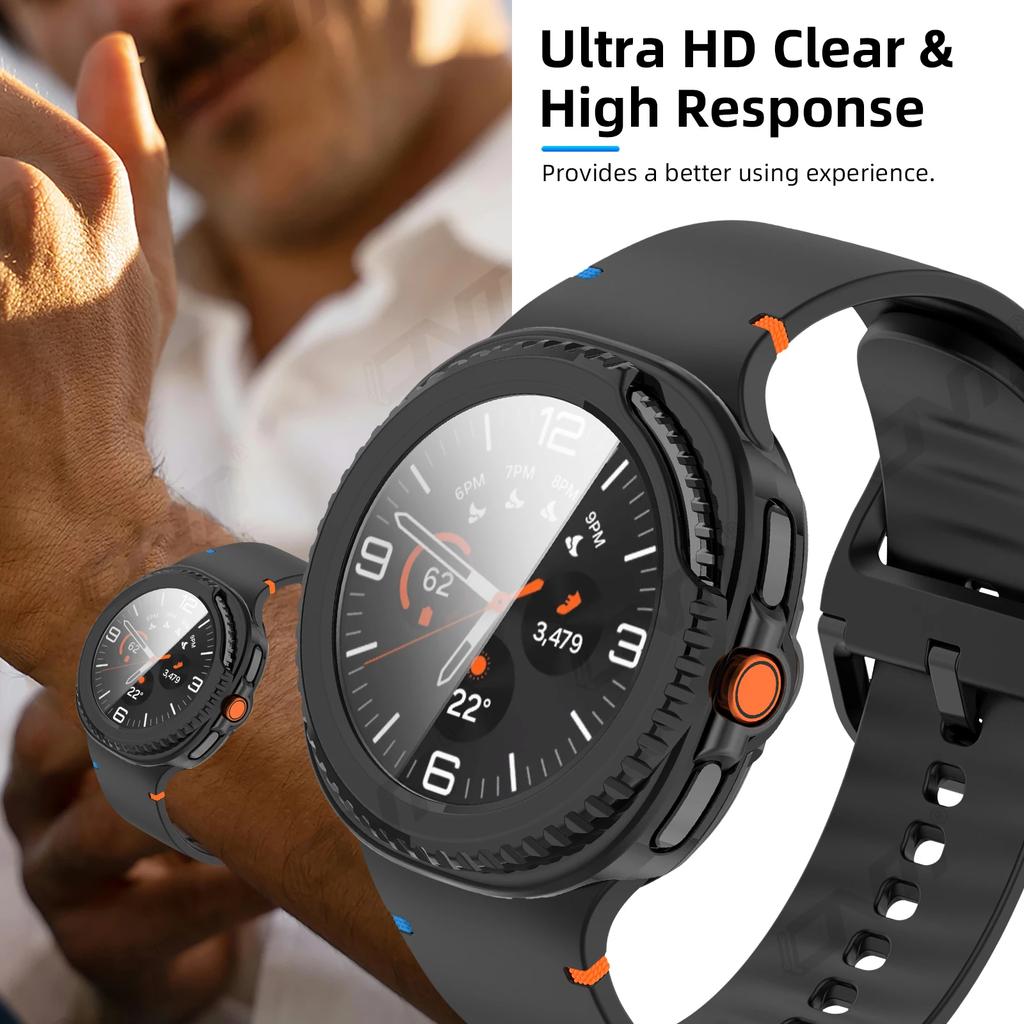 Sklo+Pouzdro pro Samsung Galaxy Watch 8 Classic 40mm 44mm Tvrzené sklo Ochranná fólie na displej & Tvrdý PC Ochranný nárazník Příslušenství