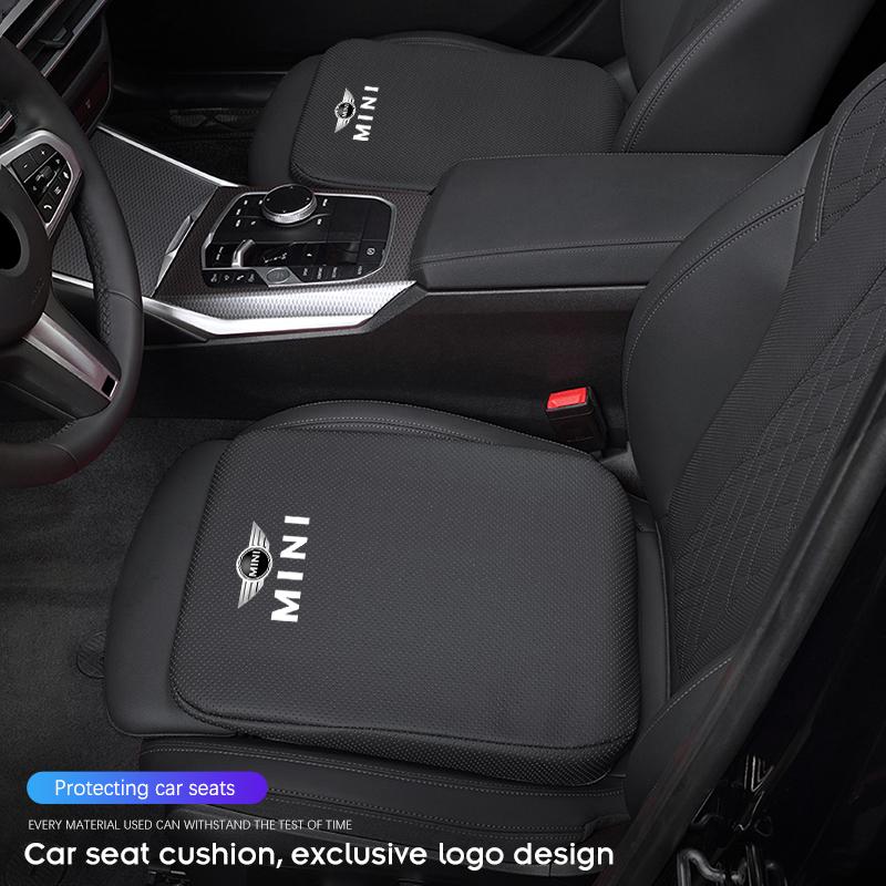 AAFF1 Car Seat Protection Cushion Breathable Nappa Leather Pad For MINI Cooper R56 F56 R50 JCW Cabrio Aceman Countryman Clubman Coupe