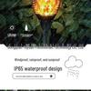 Solar RGB Flame Light, Waterproof Outdoor Lawn Lamp with 96 LED and 20 LED Options