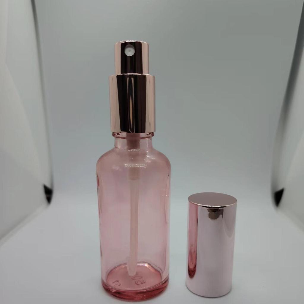 Pink Transparent Serum and Gel Dropper Bottle for Cosmetics and Perfume - Travel Size Sample Dispenser