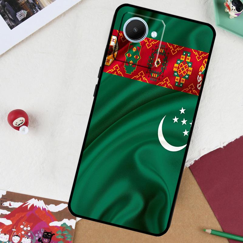 

Turkmenistan Flag For Realme 13 Pro Plus 14 12 10 11 GT 6 5 6T GT7 Pro C51 C21Y C25S C75 C67 C61 C53 C55 Case Realme 10 Pro Plus