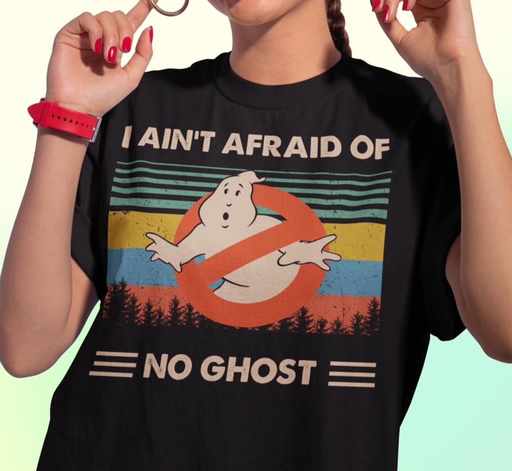 Ghostbusters I Ain't Afraid Of No Ghost Vintage Halloween T-Shirt Unisex Tee