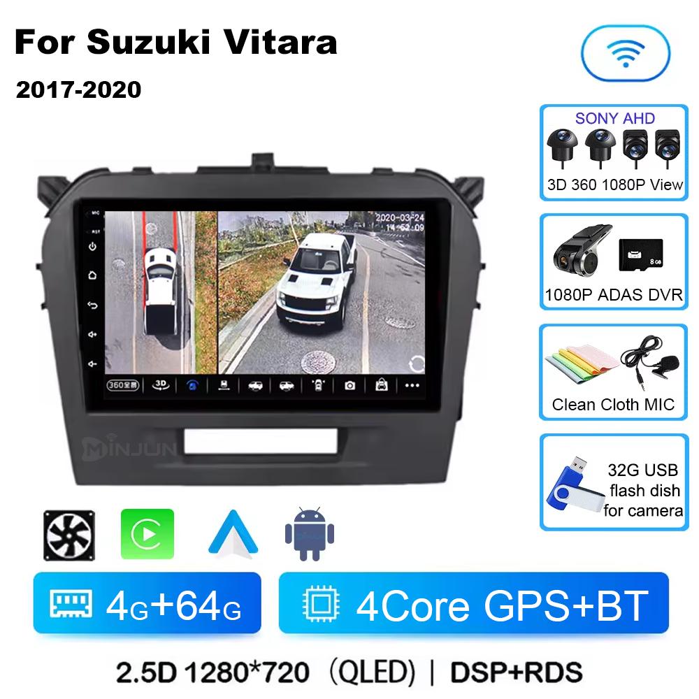 Android 14 Carplay Auto Qualcomm Car Radio Multimedia Player For Suzuki Vitara 2017 2018 2019 2020 Autoradio Stereo Head Unit