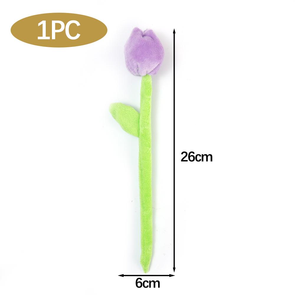 Tulip Flowers Plush Ornaments Electric Vehicle Rearview Mirror Decoration Tulip Ornaments Flexible DIY Decorative Accessories
