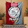 Custom Name Personalized Ajax Print Blanket, Home Decor, Bedroom, Sofa, Camping, Couch, Gifts for Birthday Christmas