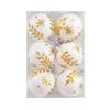 6Pcs/Set Colorful Glitter Painted Christmas Balls Plastic Xmas Hanging Ball  Festival Party Decor