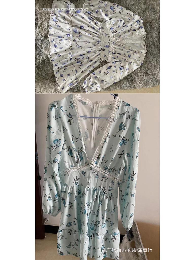 Short Lace Print Dress