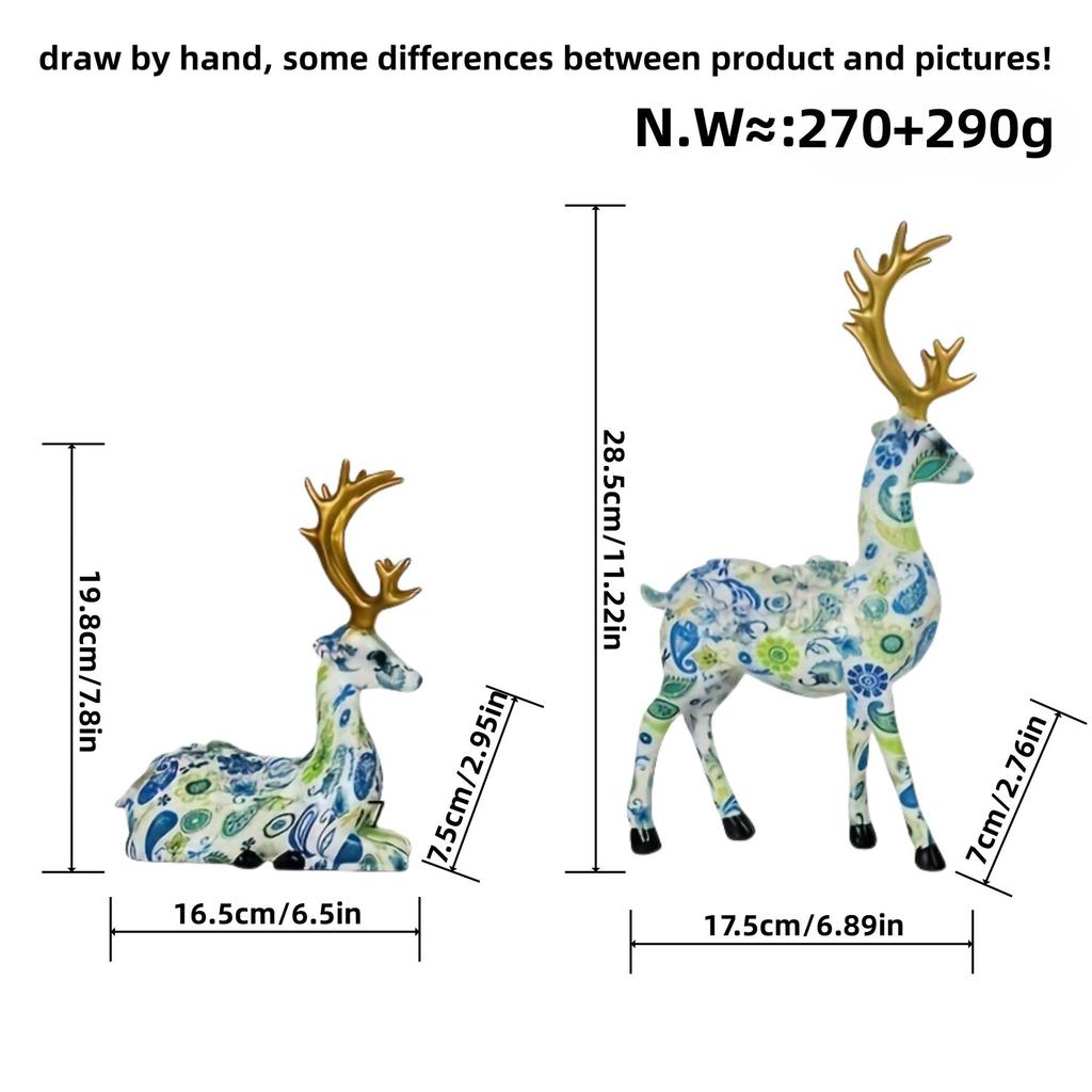 Modern Simple Resin Crafts Deer Ornaments Home Living Room Decoration Creative Opening Newlyweds Wedding Gifts