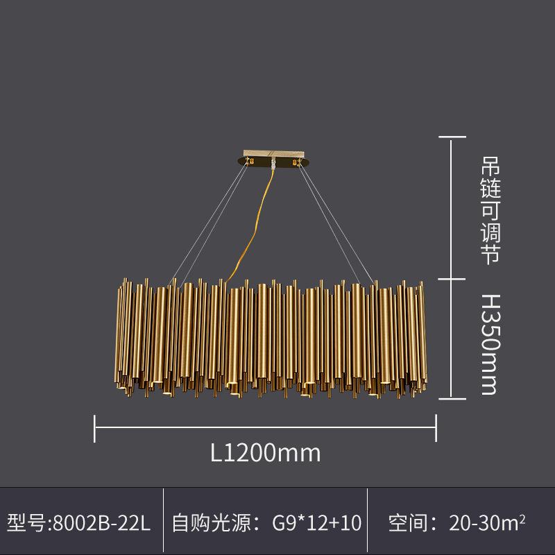 Żyrandol do salonu Willa duplex nowoczesny prosty stal nierdzewna kreatywny żyrandol oświetlenie wnętrza światła LED złoty