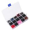 560 Pcs 15-grid Safety Eyes and Noses Set for Amigurumi Teddy Bear Plush Toy