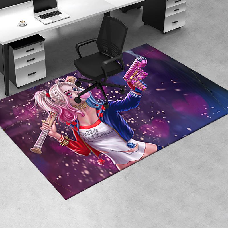 

Harley Quinn s Wild Adventure T-Shirt: Bold & Colorful! Office Mat Home Decor Office Desk Chair Rugs Chair Carpet for office Chair Mat Gift 60cm by 90cm