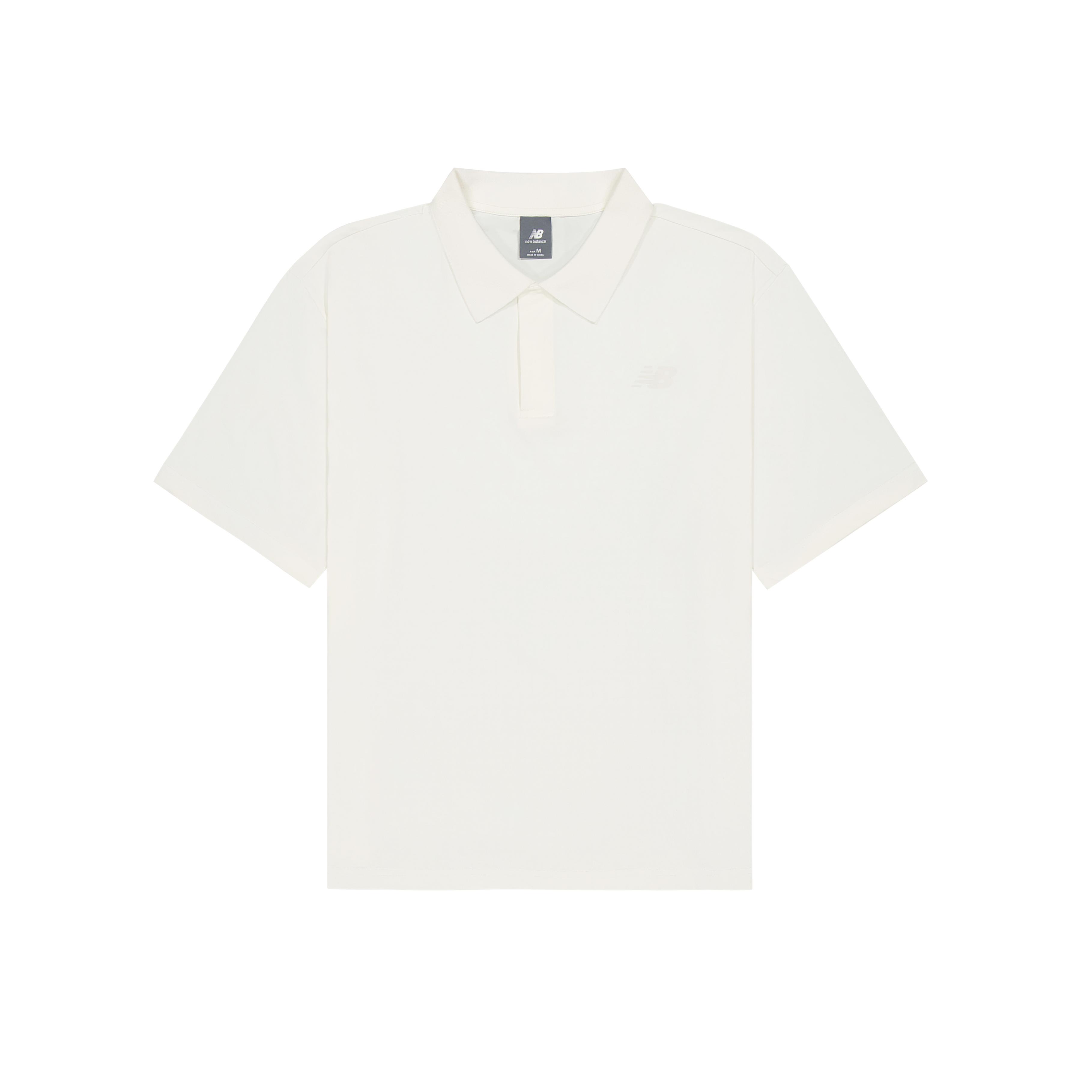 New Balance Polo Shirts Men s White Lapel Moderate Straight Fit NFF29861-IV L