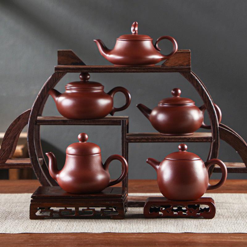 Chaozhou Red Clay Handcrafted Zisha Tea Pot - Small Capacity Brewing Ware