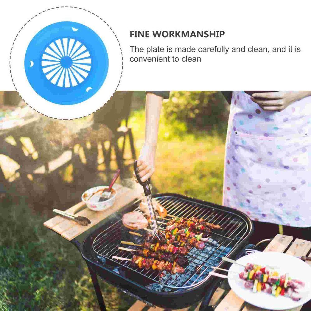 10 Pcs Plastic Food Trays Reusable Plate Paper Holder Portable Disposable Plates Party