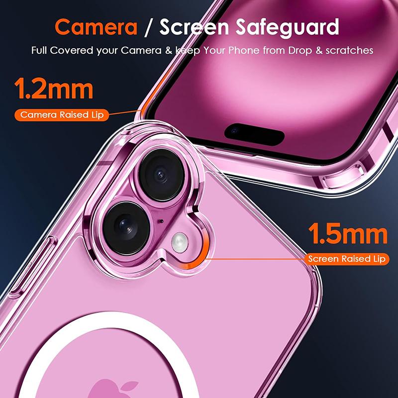 Luxury Magnetic Wireless Charge For Magsafe Case for iPhone 17 16 15 14 13 12 11 Pro Max Plus Mini Back Cover Transparent  2030