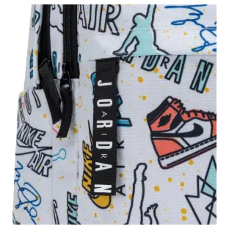 Jordan Bunter Graffiti-Print Rucksack Großer Unisex-Rucksack Weiß JD2533200AD-005