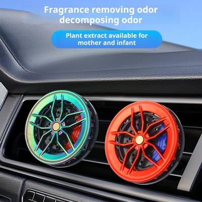Car Air Freshener Hub-rotating Dual Mode Air Outlet Aromatherapy Diffuser Easy-to-Install Automotive Perfume Fragrance Dispersion for Car Gift Idea