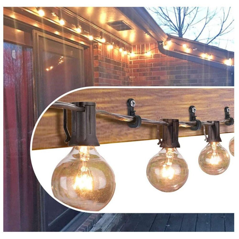New With Screw Lights Hook Plastic Black White String Light Hangers Potted Wind Chimes Hook Party
