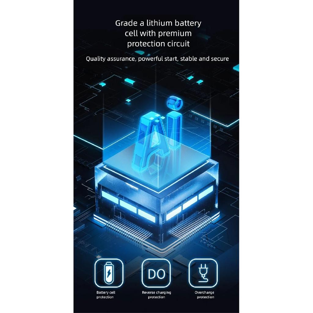 42000mAh Robustes 12V/24V Auto-Starthilfegerät mit 4000A Spitzenstrom Booster Powerbank Starthilfe für LKW-Batterie