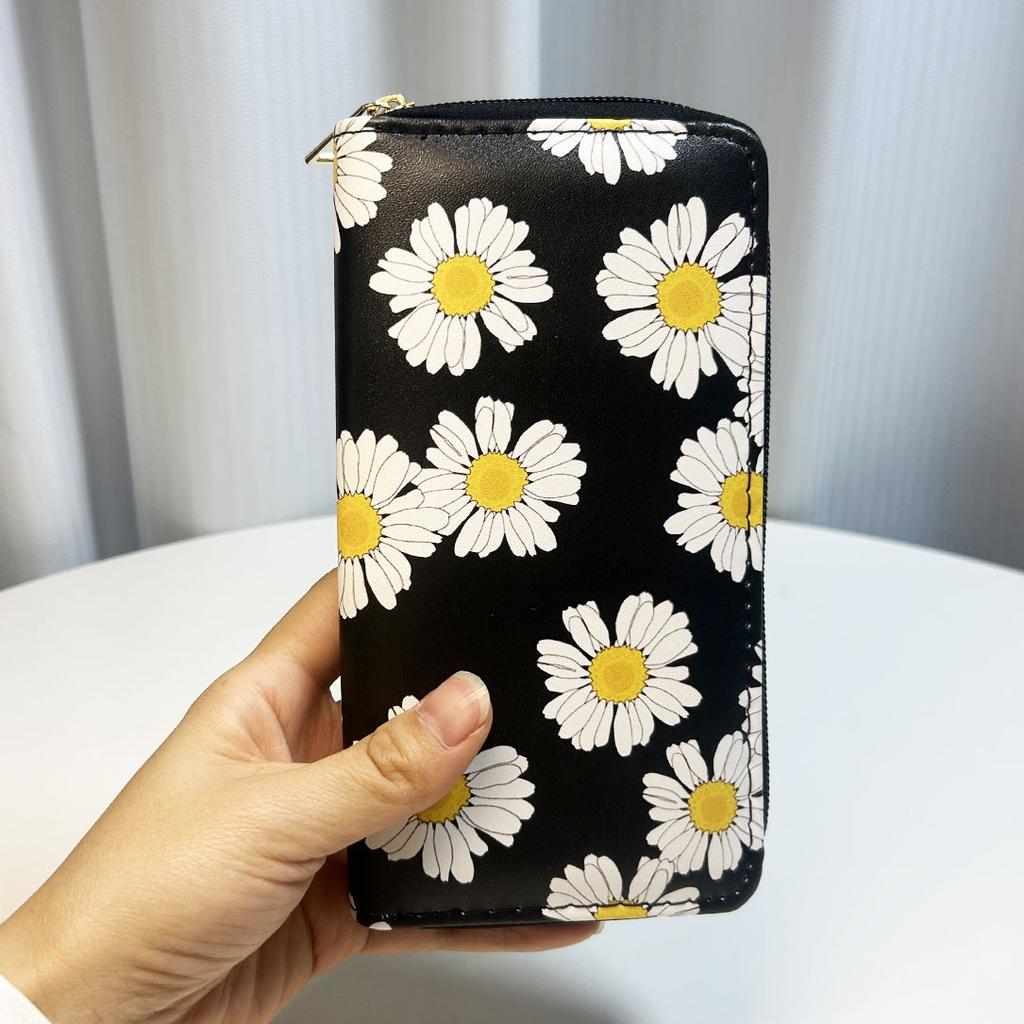 Generation Sunflower Long Zipper Wallet Flower Chrysanthemum Clutch Bag Digital