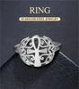 Dawapara Egyptian Ankh Cross and Eye of Horus Elegant Ring Stainless Steel Wedding Band Religious Gift