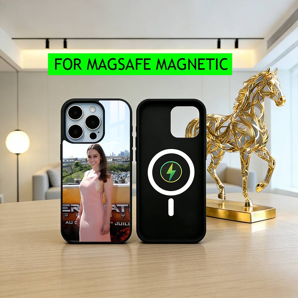 E-Emilia C-Clarke-ES Phone Case For iPhone17,16,15,14,13,12,11 Plus,Pro Magnetic For Magsafe Wireless Charging