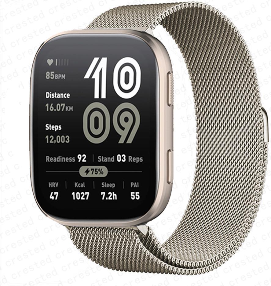 20mm 22mm watch Strap for Amazfit bip 6/5/Balance/GTS/4/mini/2/2e/3/GTR/4/2/3 Pro milanese loop bracelet huawei gt 5 4 3 2 Band