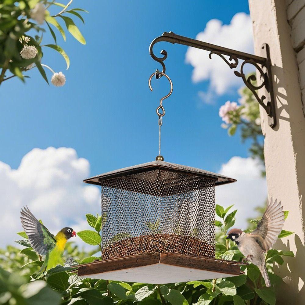 Iron Bird Feeding Equipment Heavy Duty Bird Food Bowl Bird Raising Tool Garden Bird Feeder Porch